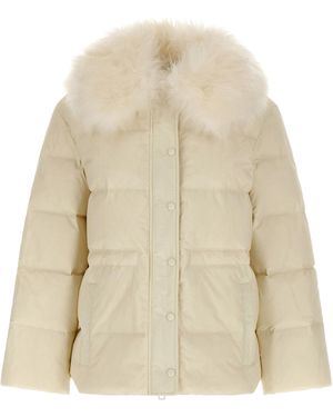 Army by Yves Salomon Fur Insert Down Jacket - Natural