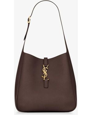 Saint Laurent Le 5 À 7 Leather Shoulder Bag - Brown