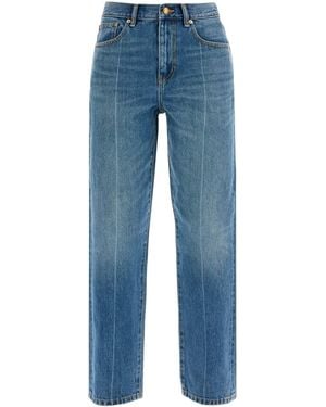 Tory Burch Slim Denim Cotton Jeans - Blue