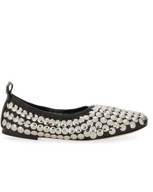 Tory Burch Bovine Leather Flats - White