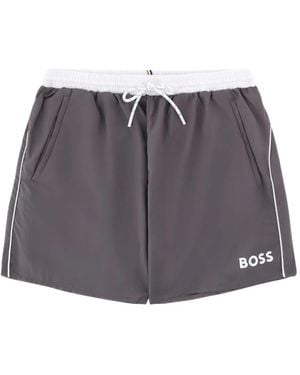 BOSS Swimsuit With Logo - Grey