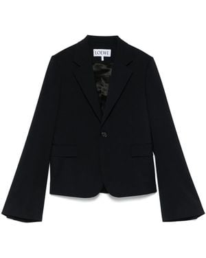 Loewe Wool Single-Breasted Jacket - Black