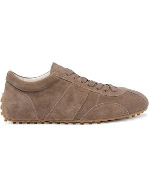 Tod's Lace Up Gommini Flat Shoes - Brown