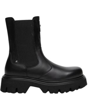 Nero Giardini Leather Chelsea Boots - Black