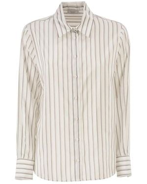 Peserico Cotton And Silk Organza Shirt - White