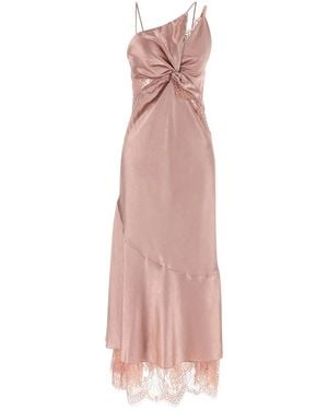 Pinko Satin And Lace Dress - Pink