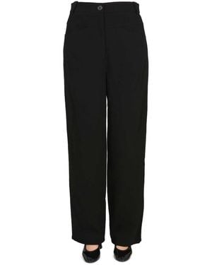 KHAITE Preen Piqué Wide-Leg Pants - Black