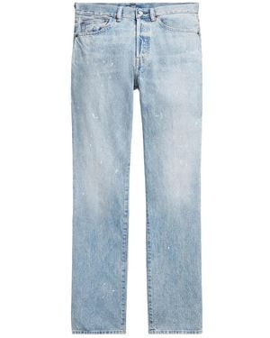 Polo Ralph Lauren Relaxed Straight-Fit Jeans With Splatter Print - Blue
