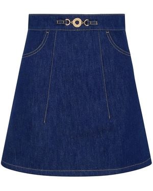 Patou A Line Mini Skirt - Blue