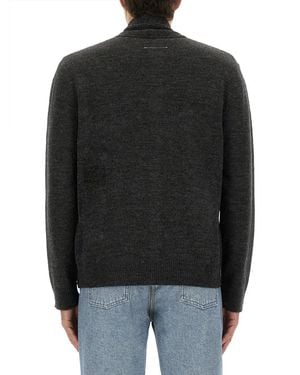 MM6 by Maison Margiela Wool-Blend Cardigan - Black