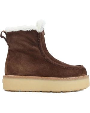 Prada Suede Ankle Boots - Brown