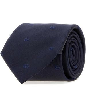 Gucci Midnight Jacquard Tie - Blue