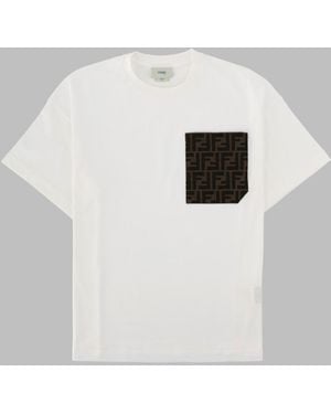 Fendi Tshirt Jersey Tinto - White