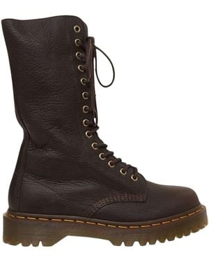 Dr. Martens 1B99 Bex 14 Eye Ambassador Lace Up Boots - Brown