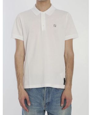 Fendi Polo With Logo - White
