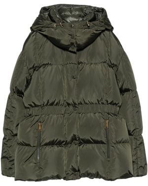 Moncler Quilted Hooded Jacket - Green