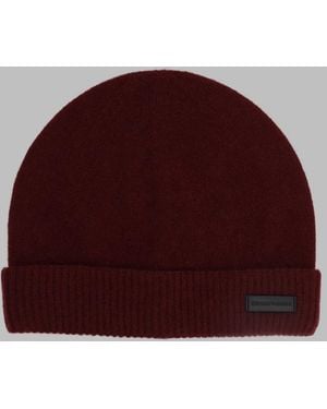 Emporio Armani Cashmere Beanie Hat - Red