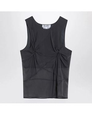 The Attico Silk Tank Top - Blue