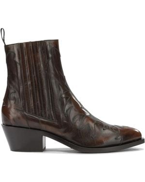 Sartore "Postiano 45 Mm" Cowboy Ankle Boots - Brown