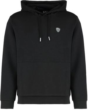 EA7 Technical Fabric Hoodie - Black