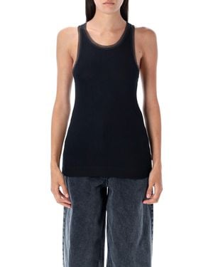 Remain Ribbed Jersey Tank Top - Blue