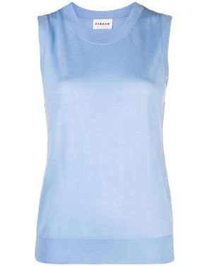 P.A.R.O.S.H. Sleeveless Crew Neck Sweater - Blue