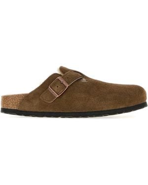Birkenstock Boston Shearling Dark Tea - Brown