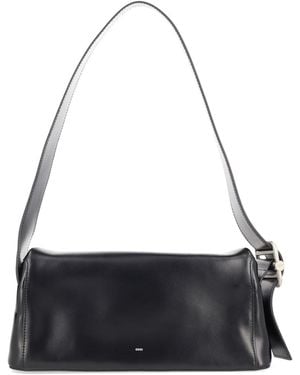 OSOI Folder Brot Leather Shoulder Bag - Black