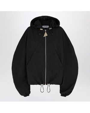 The Attico Hooded Bomber Jacket - Black