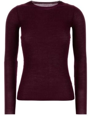Jil Sander Plum Wool Sweater - Purple