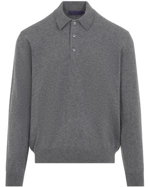 Ralph Lauren Medium L/Knit Polo - Grey