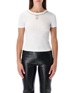 Marine Serre Trompe L Il Jewellery Jersey Baby Fit T-Shirt - White