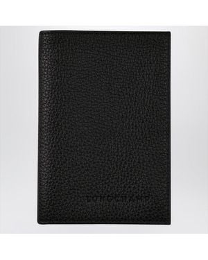 Longchamp Le Foulonné Passport Cover - Black