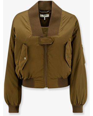 Chloé Nylon Bomber Jacket - Green
