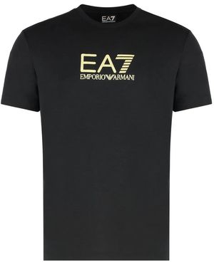 EA7 Logo Print T-Shirt - Black