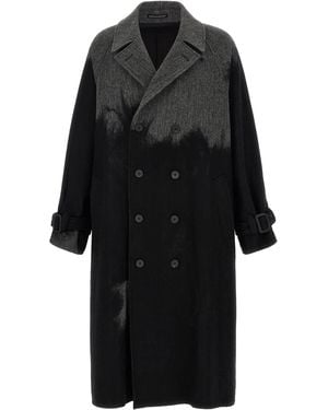 Yohji Yamamoto Shaded Coat - Black