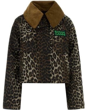 BARBOUR X GANNI Printed Cotton Jacket - Black