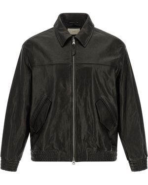 DUNST Leather Blouson - Black