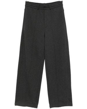 Emporio Armani Pressed-Crease Track Trousers - Grey