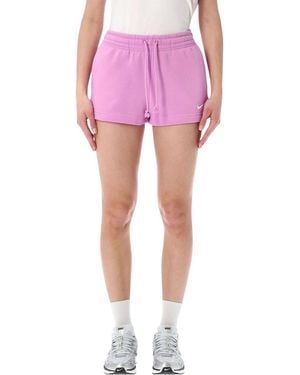 Nike Elastic Waist Fleece Shorts - Pink