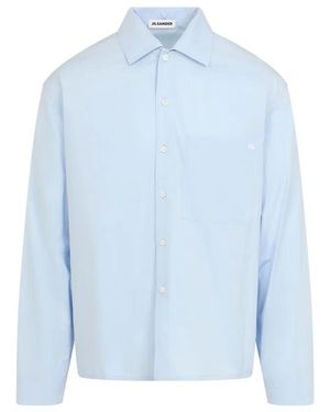 Jil Sander Powder Cotton Shirt - Blue