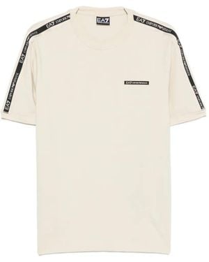 EA7 Emporio Armani Logo Series Short-Sleeved T-Shirt - Natural
