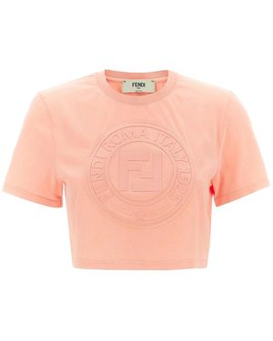 Fendi 3D Roma' T-Shirt - Pink