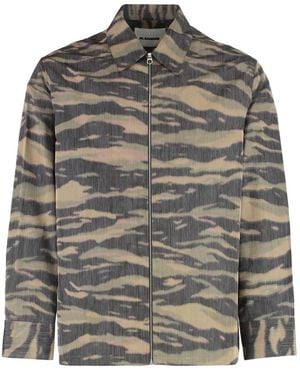 Jil Sander Silk Blend Overshirt - Gray