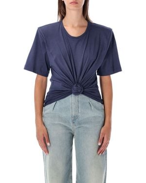 Magda Butrym Roses Ss Tshirt - Blue
