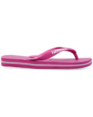 Havaianas Brasil Logo Flip-Flops - Pink