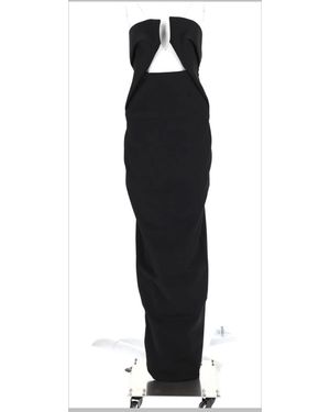 Rick Owens Prong Dress Wool Blend New - Black