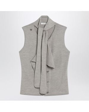 Lemaire Taupe Wool Blend Waistcoat - Gray