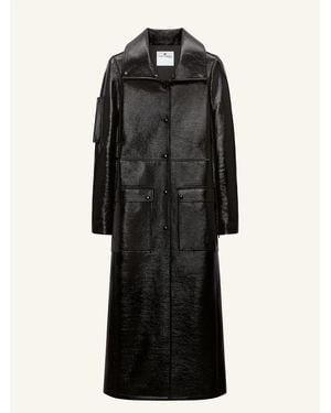 Courreges Courregès Cotton Polyurethane Elastane Viscose Coat - Black