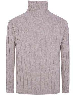 Nuur Long Sleeves Turtle Neck Jumper - Natural